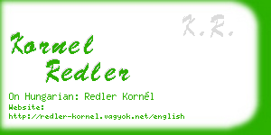 kornel redler business card